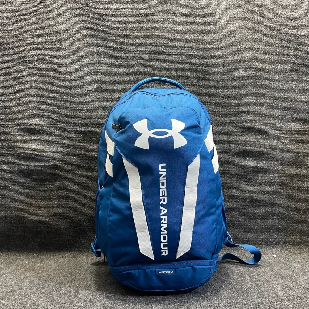 Under Armour 1361176‎ 426 Storm Hustle 5.0 Blue/White Backpack School Gym Travel